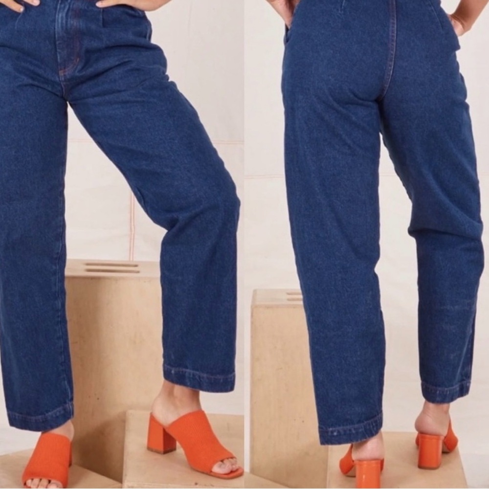 Big Bud Press Denim Trouser Jeans Dark Wash Elastic Waist ~ Size XL